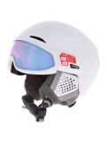 Miniatuur Alpina, Alto QV skihelm met vizier unisex White Matt (Ice Blue) wit 