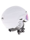 Miniatuur Alpina, Alto QV skihelm met vizier unisex White Matt (Ice Blue) wit 