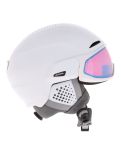 Miniatuur Alpina, Alto QV skihelm met vizier unisex White Matt (Ice Blue) wit 