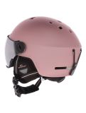 Miniatuur Cairn, Reflex Visor skihelm met vizier unisex Mat Metallic Dust roze 