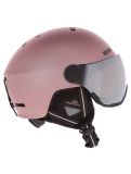 Miniatuur Cairn, Reflex Visor skihelm met vizier unisex Mat Metallic Dust roze 