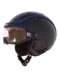 Miniatuur Casco, SP-6 skihelm met vizier unisex Navy-Black Structure blauw, zwart 