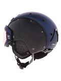 Miniatuur Casco, SP-6 skihelm met vizier unisex Navy-Black Structure blauw, zwart 