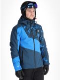 Miniatuur Dare2b, Baseplate II ski-jas heren Moonlight Denim / Athletic Blue Mountain Print blauw 