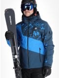 Miniatuur Dare2b, Baseplate II ski-jas heren Moonlight Denim / Athletic Blue Mountain Print blauw 