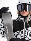 Miniatuur Dare2b, Ice ski-jas dames Black and White Graffiti Print / Black wit, zwart 