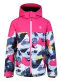 Miniatuur Dare2b, Liftie ski-jas kinderen Pure Pink / Quiet Blue Abstract Mountain Print blauw, roze 