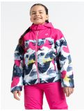 Miniatuur Dare2b, Liftie ski-jas kinderen Pure Pink / Quiet Blue Abstract Mountain Print blauw, roze 