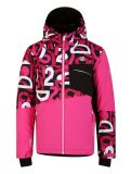 Miniatuur Dare2b, Traverse ski-jas kinderen Kids Ski Graffiti Print / Black roze 