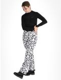 Miniatuur Dare2b, Upshill softshell skibroek dames Black and White Graffiti Print wit, zwart 