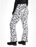 Miniatuur Dare2b, Upshill softshell skibroek dames Black and White Graffiti Print wit, zwart 