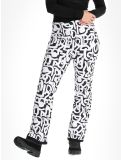 Miniatuur Dare2b, Upshill softshell skibroek dames Black and White Graffiti Print wit, zwart 