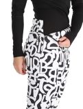 Miniatuur Dare2b, Upshill softshell skibroek dames Black and White Graffiti Print wit, zwart 