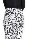 Miniatuur Dare2b, Upshill softshell skibroek dames Black and White Graffiti Print wit, zwart 