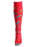 Miniatuur Deluni, Joyride skisokken unisex Socks On Socks Red rood 