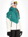 Miniatuur Helly Hansen, W Alphelia ski-jas dames Emerald Snow groen, wit 