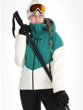 Miniatuur Helly Hansen, W Alphelia ski-jas dames Emerald Snow groen, wit 