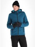 Miniatuur Icepeak, Biggs softshell ski-jas heren turquoise blauw 