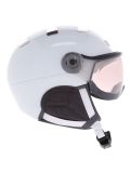 Miniatuur Kask, Piuma-R Chrome Visor skihelm met vizier unisex White/Silver wit, Zilver 