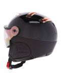 Miniatuur Kask, Piuma-R Chrome Visor skihelm met vizier unisex Black/Pink Gold roze, wit 