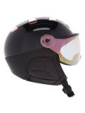 Miniatuur Kask, Piuma-R Chrome Visor skihelm met vizier unisex Black/Pink Gold roze, wit 