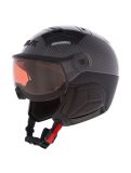 Miniatuur Kask, Piuma-R Elite skihelm met vizier unisex Carbon/Black zwart 