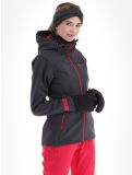 Miniatuur Kilpi, Ravia-w softshell ski-jas grote maten dames Dark Grey grijs 