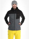 Miniatuur Kilpi, Ravio-m softshell ski-jas grote maten heren Dark Grey grijs 