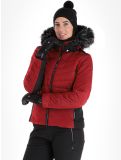 Miniatuur Luhta, Skalluvaara ski-jas dames Cranberry rood, zwart 