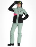 Miniatuur Maier Sports, Vidra ski-jas dames Black / Luscious Moss / Pink Flambé groen, roze, zwart 