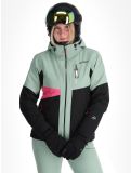 Miniatuur Maier Sports, Vidra ski-jas dames Black / Luscious Moss / Pink Flambé groen, roze, zwart 