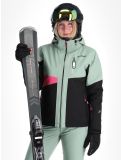 Miniatuur Maier Sports, Vidra ski-jas dames Black / Luscious Moss / Pink Flambé groen, roze, zwart 