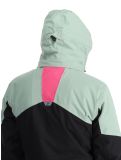 Miniatuur Maier Sports, Vidra ski-jas dames Black / Luscious Moss / Pink Flambé groen, roze, zwart 