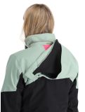 Miniatuur Maier Sports, Vidra ski-jas dames Black / Luscious Moss / Pink Flambé groen, roze, zwart 