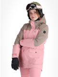 Miniatuur O'Neill, Utility Hybrid ski-jas dames Genuine Pink Colour Block bruin, roze, wit 