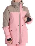 Miniatuur O'Neill, Utility Hybrid ski-jas dames Genuine Pink Colour Block bruin, roze, wit 