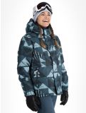 Miniatuur O'Neill, Z.E.N. Puffer Hybrid ski-jas dames Blue Triangle Ikat blauw 