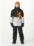 Miniatuur Picture, Daumy ski-jas kinderen Black Mood Print Honey blauw, oranje, zwart 