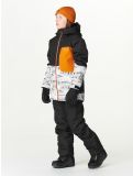 Miniatuur Picture, Daumy ski-jas kinderen Black Mood Print Honey blauw, oranje, zwart 