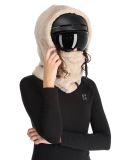 Miniatuur Poederbaas, Fluffy Balaclava skimasker unisex Sand beige 