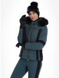 Miniatuur Poivre Blanc, Luxe Sport Line W23-0804-WO ski-jas dames Ever Green / Black groen, zwart 