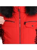 Miniatuur Poivre Blanc, Stretch Ski Overall ski overall dames leopard scarlet rood 