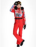 Miniatuur Poivre Blanc, Traditional 24PBH0831/WO/P ski overall dames Print Scarlet Red rood 