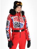 Miniatuur Poivre Blanc, Traditional 24PBH0831/WO/P ski overall dames Print Scarlet Red rood 