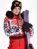 Miniatuur Poivre Blanc, Traditional 24PBH0831/WO/P ski overall dames Print Scarlet Red rood 