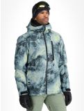 Miniatuur Quiksilver, Mission Printed ski-jas heren Space Stone Celery Green groen 