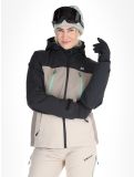 Miniatuur Rehall, Meave-R ski-jas dames Feldspar beige, groen, zwart 