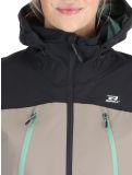 Miniatuur Rehall, Meave-R ski-jas dames Feldspar beige, groen, zwart 