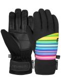 Miniatuur Reusch, Beatrix R-TEX® XT skihandschoenen kinderen Black / Multicolour Lines multicolor, zwart 