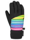 Miniatuur Reusch, Beatrix R-TEX® XT skihandschoenen kinderen Black / Multicolour Lines multicolor, zwart 